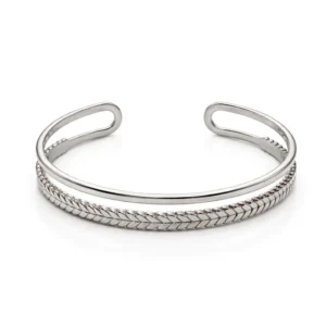 Bracelete Aro Folhagem fino