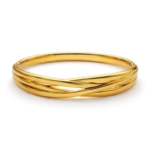 Bracelete banho dourado 4 fios Trancados