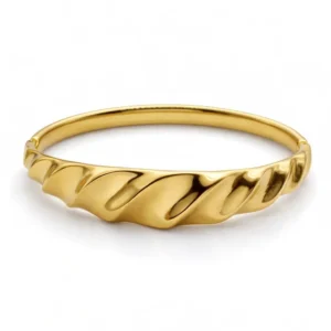 Bracelete banho dourado Ondulado
