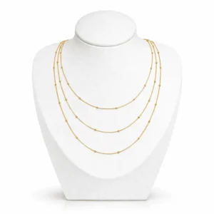 Colar triplo banho dourado - corrente Serpente