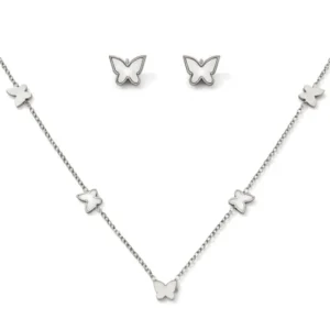 Conjunto Borboleta resinada e lisa