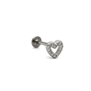 Piercing labret Coracao Vazado