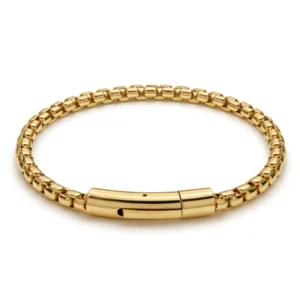 Pulseira banho dourado Elos entrelaçados