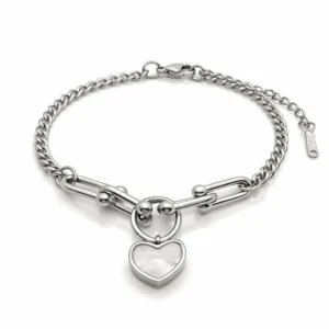 Pulseira Elos alongados Coração